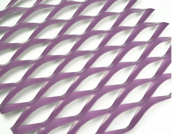 Tirai Dinding Aluminium Expanded Mesh LWD115mm X SWD40mm PVDF Selesai