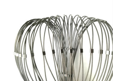 Ferrule Fleksibel Stainless Steel kabel Mesh Dengan Bingkai Digunakan Untuk Tangga Balustrade