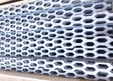 Panel Facade Aluminium Audi Berlubang Tahan Api Dengan Lubang 26 * 61mm