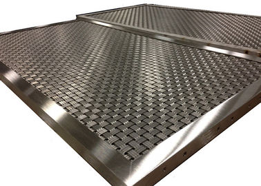 Weave Rigid Mesh Type Elevator Cab Mesh Panel Dengan Custom V Aluminium Frame