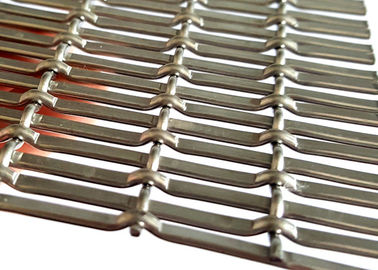 Arsitektur Aluminium Flat Wire Mesh Untuk Exterior Exterior Bangunan Logam