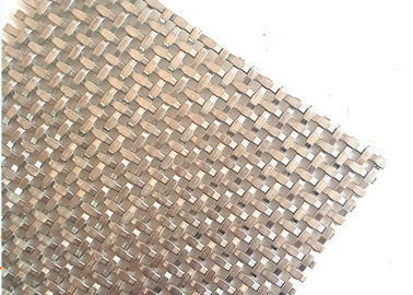 Lubang Persegi Crimped Woven Arsitektur Wire Mesh Untuk Partisi Interior