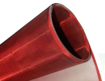 Kap Lampu Warna Merah Menenun Wire Mesh Dalam Bahan Stainless Steel Dan Tembaga