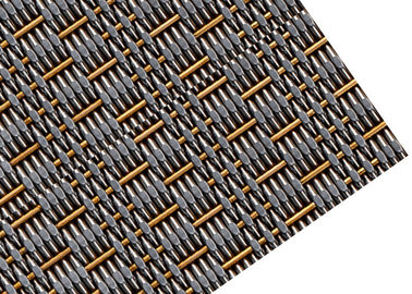 Dekoratif Logam Facade Mesh, Kain Kawat Tenun Jenis Crimped Untuk Tirai Dinding