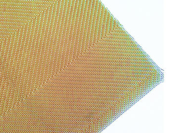 Warna Emas Kustom Aechitectural Wire Mesh Untuk Membuat Warna Penutup Lampu