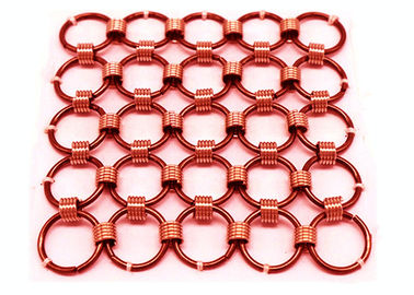 Disesuaikan Ring Mesh Logam Mesh Tirai untuk Belanja Hotel Mall Dekorasi