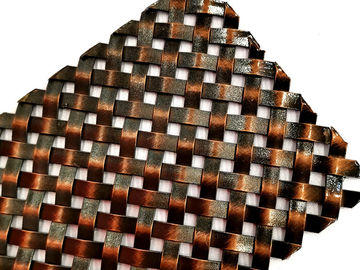 Tembaga Disepuh Arsitektur Wire Mesh Stainless Steel 304 Untuk Lemari