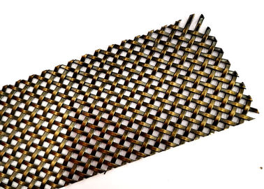 Brass Cabinet Arsitektur Wire Mesh, Woven Metal Mesh Screen Untuk Lemari Dapur