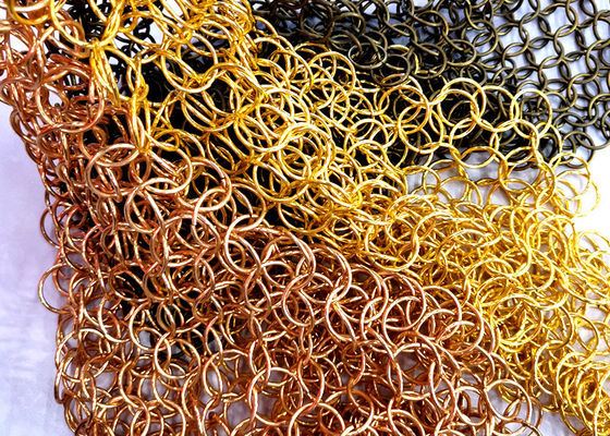 Stainless Steel 304/316 Flat Wire Metal Ring Mesh dengan Diameter Ring 20mm untuk Perawatan Langit-langit