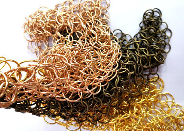 Chainmail Architectural Metal Mesh Tirai Untuk Penutup Dinding, Ruang Dividers