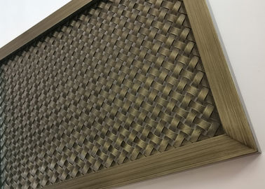 Bingkai Desain Logam Layar Wire Mesh Arsitektur Dengan Tembaga Antik