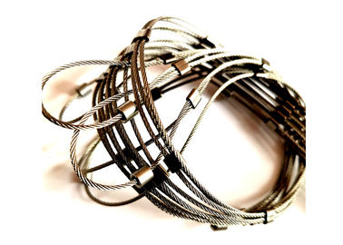 Tin Copper Disepuh AISI316 Keselamatan Stainless Steel Cable Mesh Dengan 80mm Apr 2mm Dia