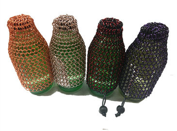 Disesuaikan Aluminium Alloy Chainmail Cincin Logam Cincin Mesh Tas Botol Anggur