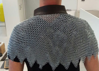 Welded Type Round Ring Weave Stainless Steel Metal Mesh Glove Dan Keamanan Tubuh