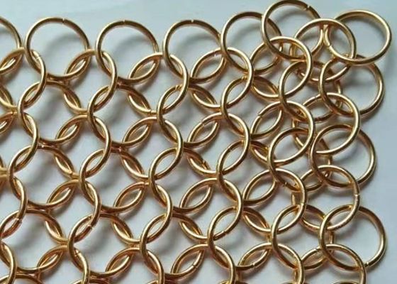 10mm Putaran Cincin Chainmail Menenun Stainless Steel Dekorasi Tirai Chainmail Ring Mesh
