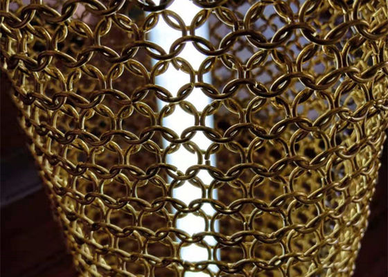 Stainless Steel Chainmail Ring 2.5mm Metal Coil Drapery Untuk Kap Lampu
