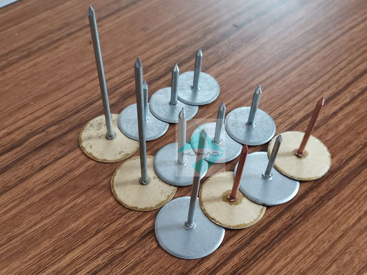 38MM Baja Galvanis Cupped Head Weld Pins, Mini Washer Duct Liner CD Weld Pins