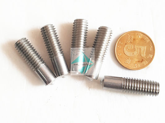 Stainless Steel Annular Grooved Stud Welding Pins, Baja Ringan Berlapis Tembaga M5 - M12 Stud Welder Pins Dengan Threaded