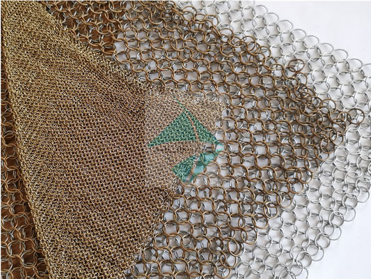 Layar Firepe lacSs304 Metal Ring Mesh Berwarna Antik Selesai