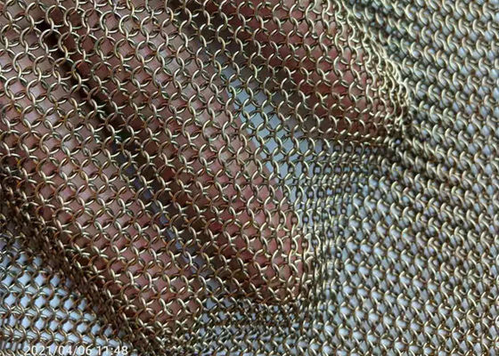 Welded 0.53mm Wire Diameter Chain Mail Mesh Untuk Pakaian Sarung Tangan Keamanan