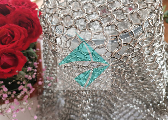 DIY Buatan Tangan Aluminium alloy Light Partitioning Metal Ring Mesh Dengan Electroplating Bronze Color