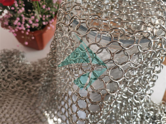 Stainless Steel Weld Electroplating Ring Mesh Curtain 2mm Kawat 20mm Diameter Eksternal