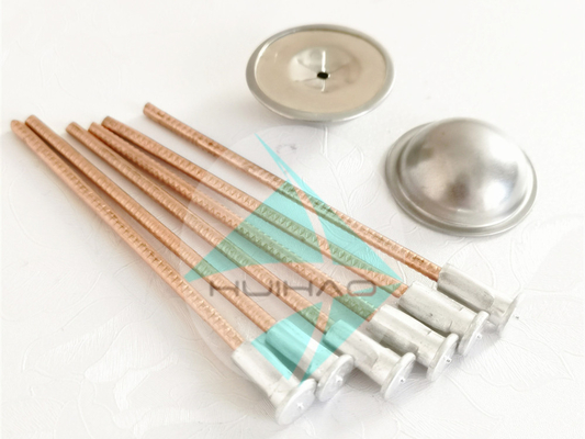 90mm Panjang Stud Welding Pins Ship Deck Aluminium Alloy Flange Copper Coated