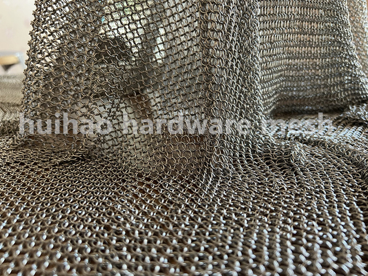 7mm Od Stainless Steel Mesh Tirai Rantai Mail Cincin Kecil Untuk Dinding