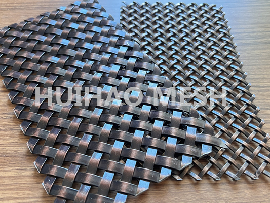Lemari Furnitur Arsitektur Wire Mesh Antique Finish Lubang Persegi Stainless Steel 304